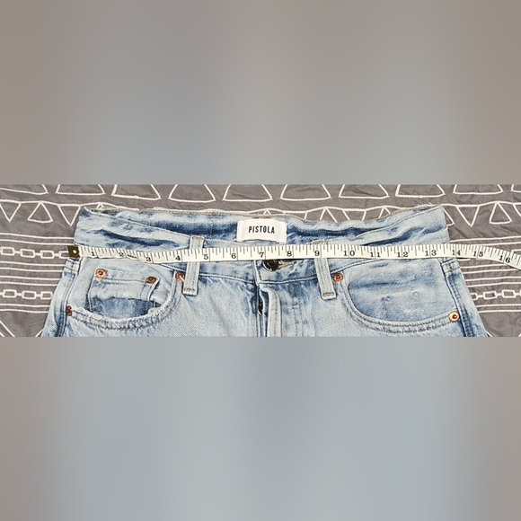 Pistola Cassie Super High Rise Straight Leg Distressed Jeans Size 26 - Picture 6 of 9